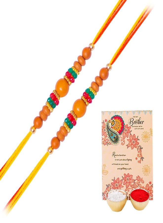 ARCHIES Rakhi Collection For Rakshabandhan | Rakhi For Brother | Rakhi for Bhaiya and Bhabhi | Rakhi Combo Gift Hamper (ASCERTAINABLE-MODERN STYLE RAKHI COMBO) - Image 1