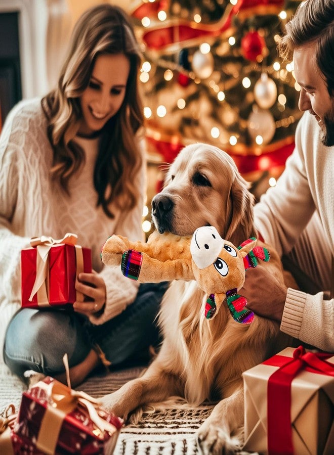 MAOOOOB Dog Christmas Reindeer Plush Toys with Squeaker, Soft Pet Teeth Toys for Small & Medium Dogs - Image 5
