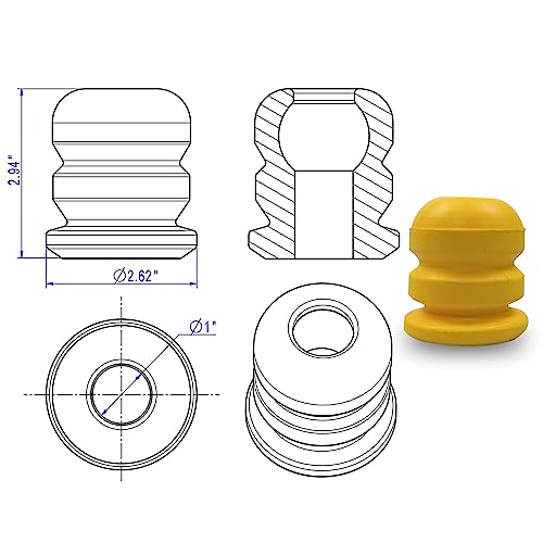Yukauto Rear Bump Stop, Axle Jounce Bumpers fit for Wrangler JK 2007-2018 (1Pair) - Image 2