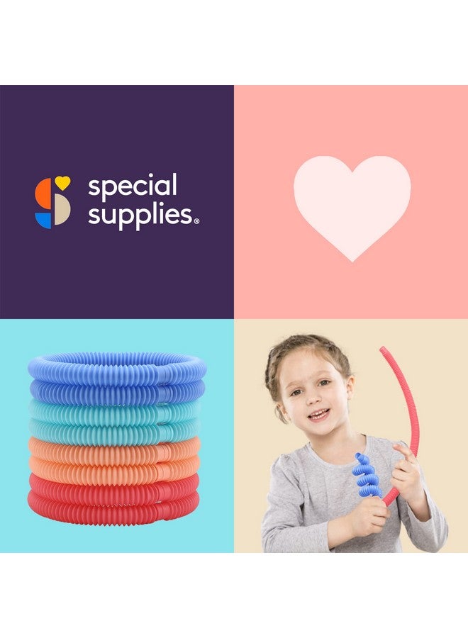 Special Supplies Special Supplies Fun Pull and Stretch Tubes for Kids - Pop, Bend, Build, and Connect Toy, Provide Tactile and Auditory Sensory Play, Colorful, Heavy-Duty Plastic (8-Pack Pastel Colors)  - Image 3