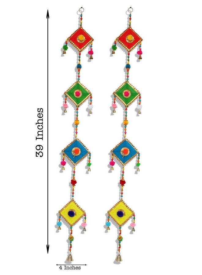 JH Gallery Handmade Woollen Kite Door Wall Hangings (JHG-KHL-V, Multicolour, 39 Inches) - 1 Pair - Image 2