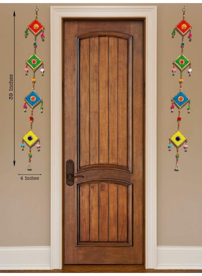 JH Gallery Handmade Woollen Kite Door Wall Hangings (JHG-KHL-V, Multicolour, 39 Inches) - 1 Pair - Image 3