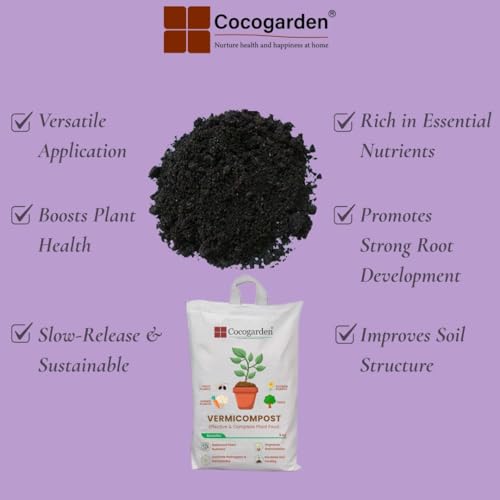 Cocogarden Organic Vermicompost for Plants 5kg - Manure Fertilizer Powder for Home Garden, Vermi Compost for Plants, Nutrient-Rich Compost, Improves Plant Health and Soil Quality - Image 2