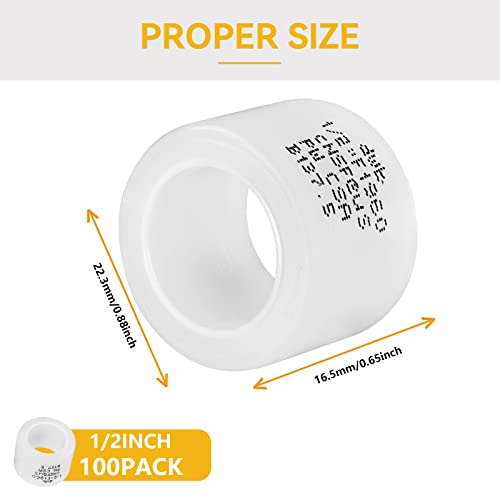 GUOFIS 100 Pack 1/2 Inch F1960 PEX-A Fittings, Expansion Rings, Sleeves for Pipe and F1960 Brass or Poly Fittings(EXP-RING005) - Image 2