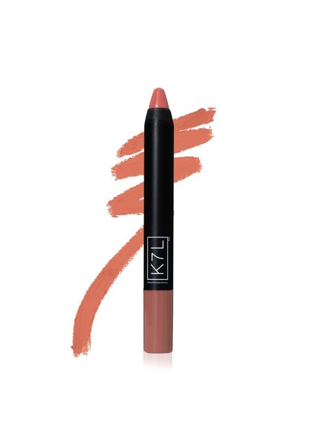 K7L Nude Brown Lipstick Crayon - Matte - Pinkrylic - Image 2