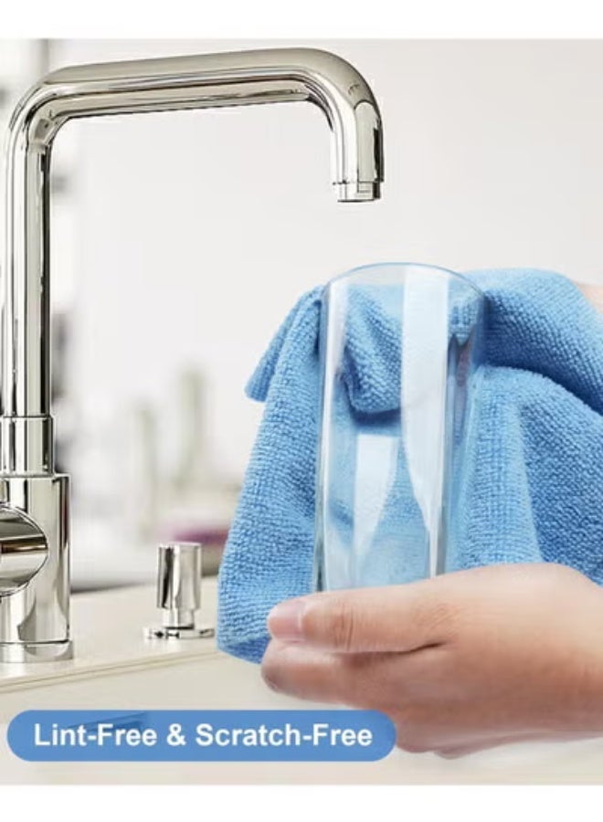 20 20 Planet CARE EVERYDAY Microfiber Cleaning Cloths, Rags Kitchen Towel Dish, Car Wash Kit, Windows, Surface, Bathroom, Absorbent Reusable, All Purpose, Cleaning Supplies - 30 x 30 cm – Blue (75 Sheets Roll) - Image 2