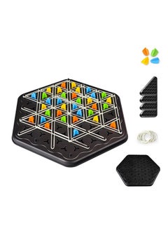 Multiplayer Chain Chess Game, Educational Board Games, Triggle Rubber Band Suitable for High IQ Thinking Challenging Game