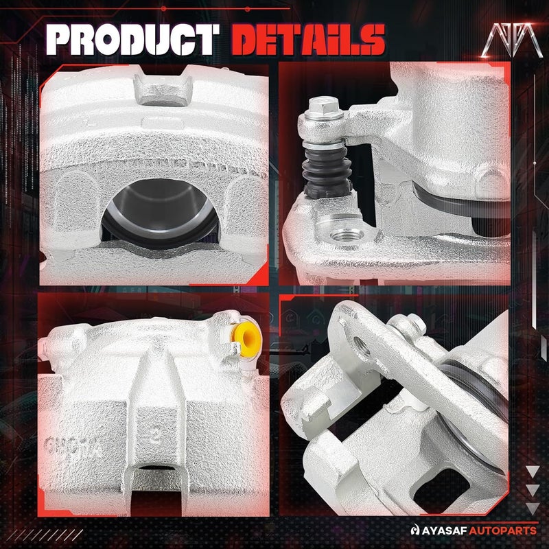 MAYASAF Front Disc Brake Caliper Set for Chevrolet Tracker, Suzuki Sidekick, Geo Tracker - Image 2