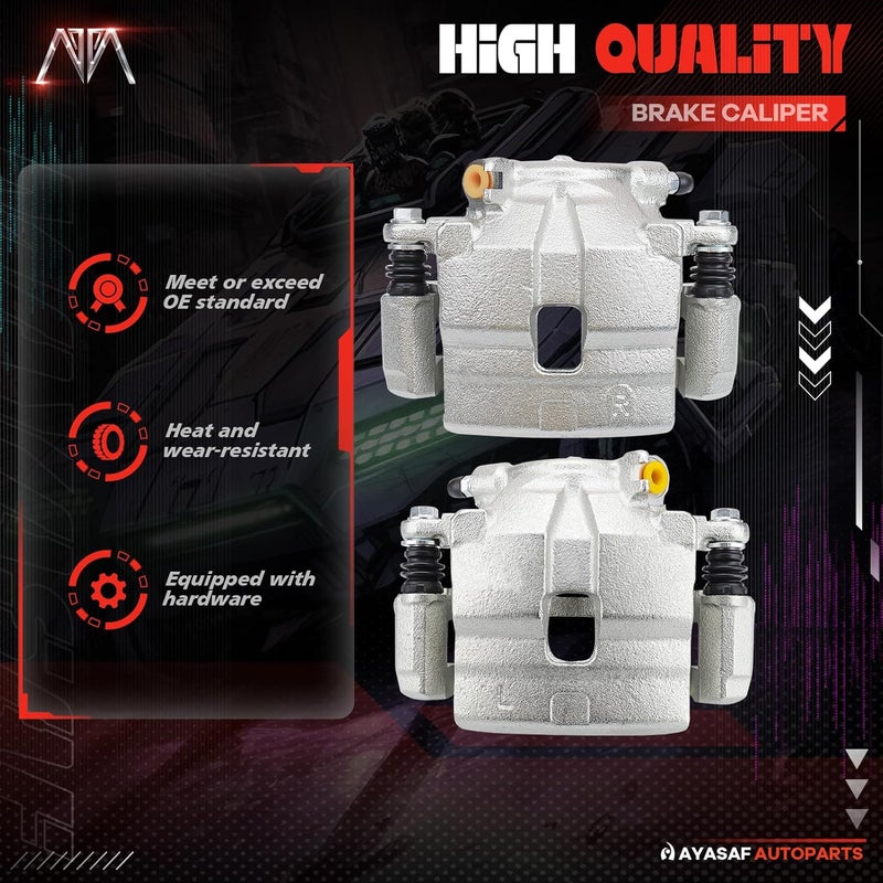 MAYASAF Front Disc Brake Caliper Set for Chevrolet Tracker, Suzuki Sidekick, Geo Tracker - Image 5