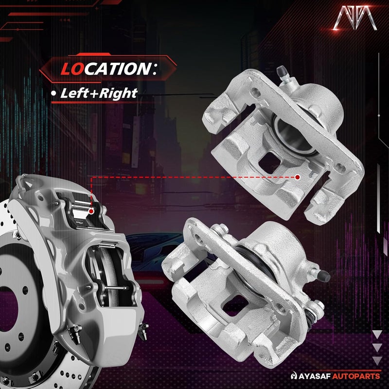 MAYASAF Front Disc Brake Caliper Set for Chevrolet Tracker, Suzuki Sidekick, Geo Tracker - Image 3