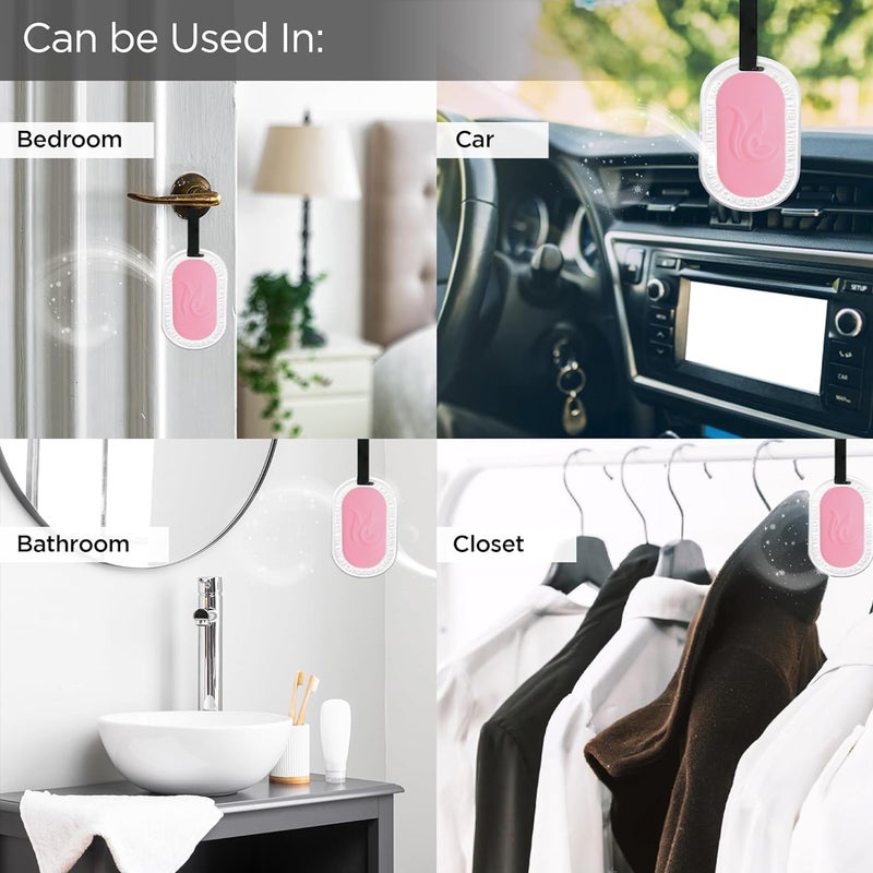Homestic Homestic Wax Air Wardrobe Freshener Pack of 2 Pink Berlin Girl Fragrance 45g Each Lasts Up to 6 Months Air Freshener for Home Drawer Closet Cars Wardrobe Natural and Eco Friendly  - Image 4