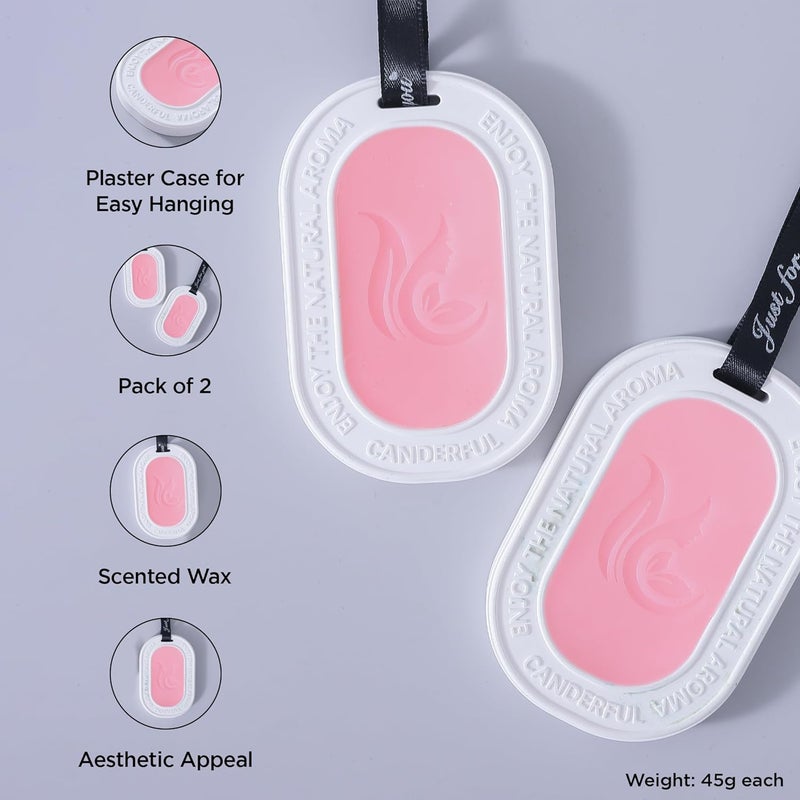 Homestic Homestic Wax Air Wardrobe Freshener Pack of 2 Pink Berlin Girl Fragrance 45g Each Lasts Up to 6 Months Air Freshener for Home Drawer Closet Cars Wardrobe Natural and Eco Friendly  - Image 3