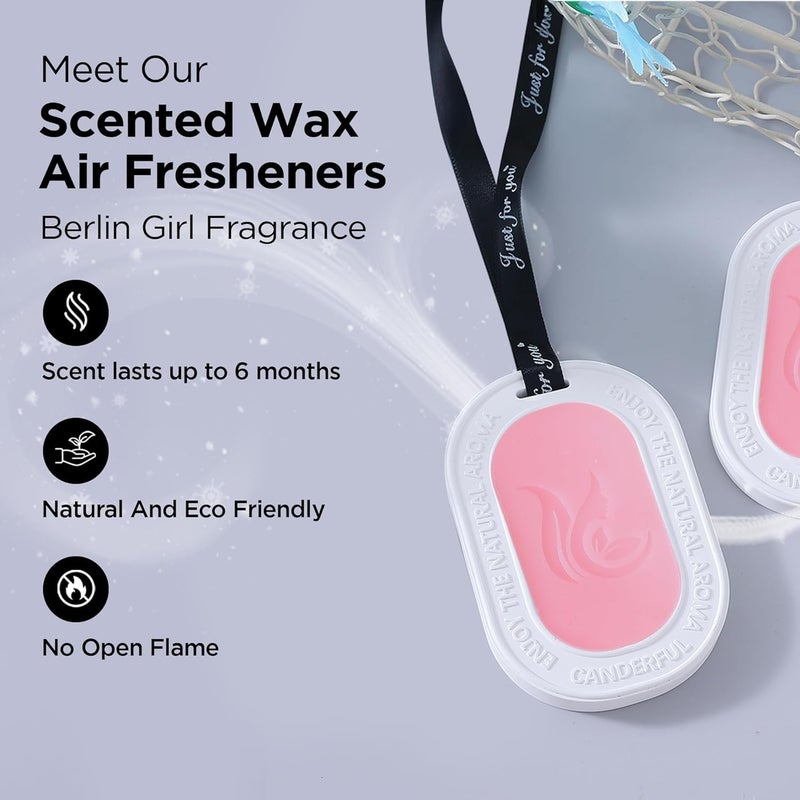 Homestic Homestic Wax Air Wardrobe Freshener Pack of 2 Pink Berlin Girl Fragrance 45g Each Lasts Up to 6 Months Air Freshener for Home Drawer Closet Cars Wardrobe Natural and Eco Friendly  - Image 2