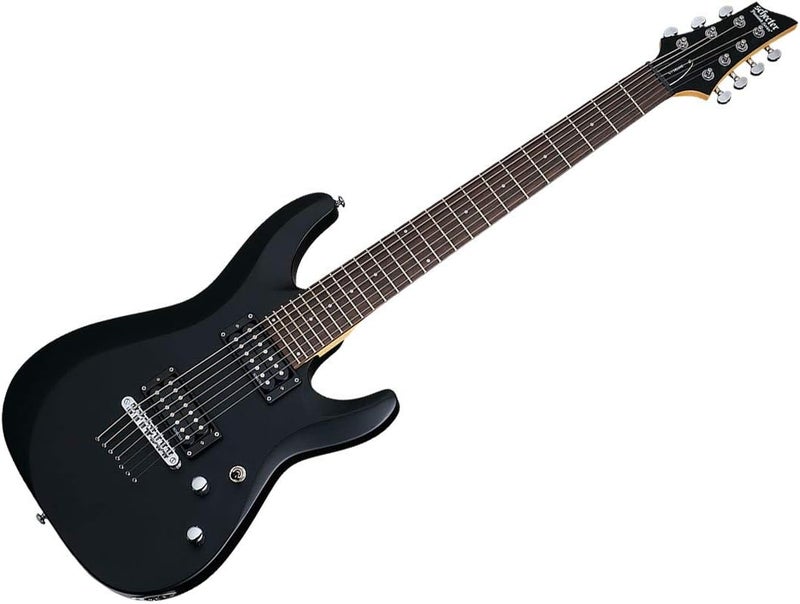 Schecter C-7 Deluxe Seven-String Electric Guitar - Satin Black - Image 1