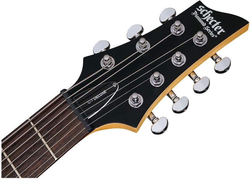 Schecter C-7 Deluxe Seven-String Electric Guitar - Satin Black - Image 3