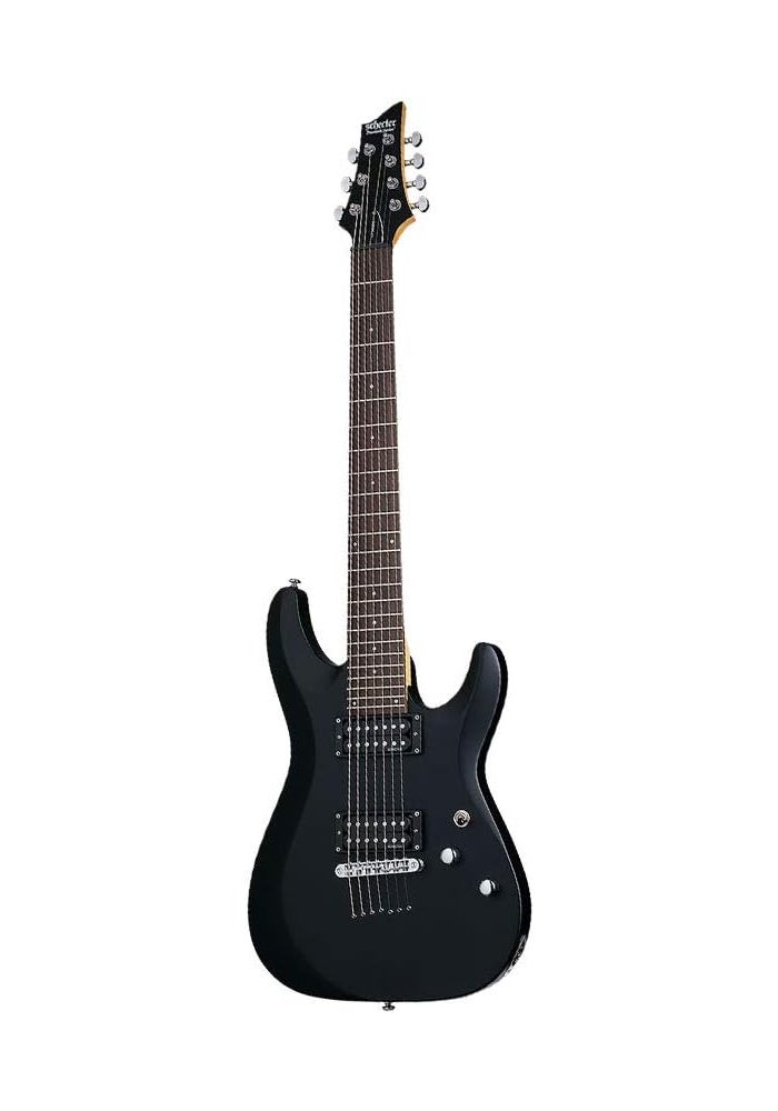 Schecter C-7 Deluxe Seven-String Electric Guitar - Satin Black - Image 2