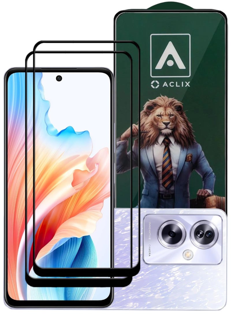 ACLIX 2 Pieces Antistatic ESD Dustproof Premium Quality High Definition Tempered Glass Screen Protector Designed For Oppo A79 - Image 1