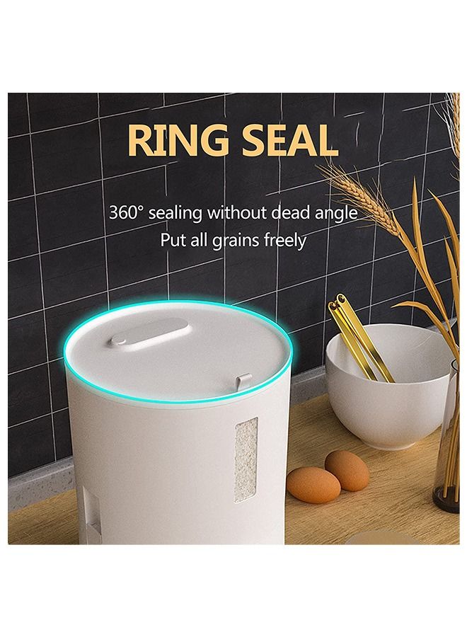 10 Kg Airtight Grain Container Storage Dispenser With Lid & Measuring Cup - Image 4