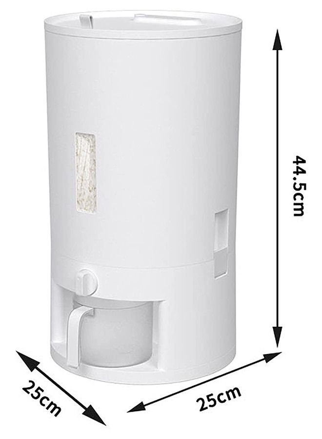 10 Kg Airtight Grain Container Storage Dispenser With Lid & Measuring Cup - Image 2