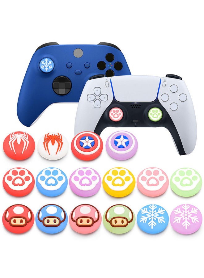 PS5 Rocker Cap PS4/Xbox Gamepad Rocker Set Switch Pro Silicone Cap PS4 Button Protective Cover-Product Color:05  - Image 3