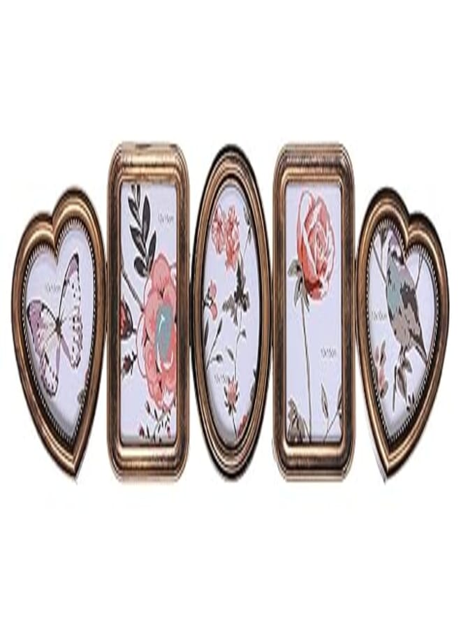 Photo Frame H627-1, 5 Pictures - Gold
