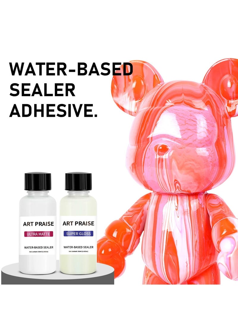 CMGTYYD Premium Air Dry Clay Varnish Set – Matte & Gloss Finishes, High Gloss & Scratch Resistant, Colorless Acrylic Glaze for Pottery, Clay & Acrylic Paint for Gypsum (2PCS 30ml)  - Image 5