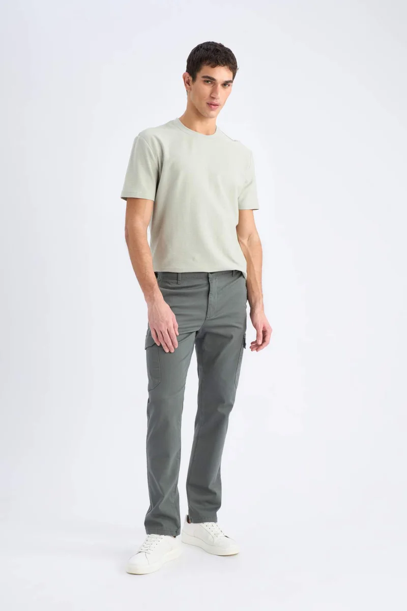 DeFacto Regular Fit Crew Neck Twill Short Sleeve T-Shirt