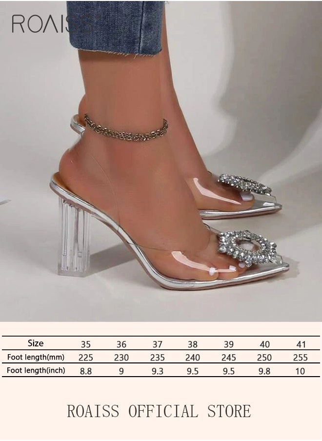 Women's Transparent Rhinestone High Heels Women's Pointed Toe High Heel Sandals Women's Thick Heel High Heels - pzsku/Z55A5C390476C45C8EB94Z/45/_/1735200982/c789a96e-8f08-44fe-b074-cc0993803c99