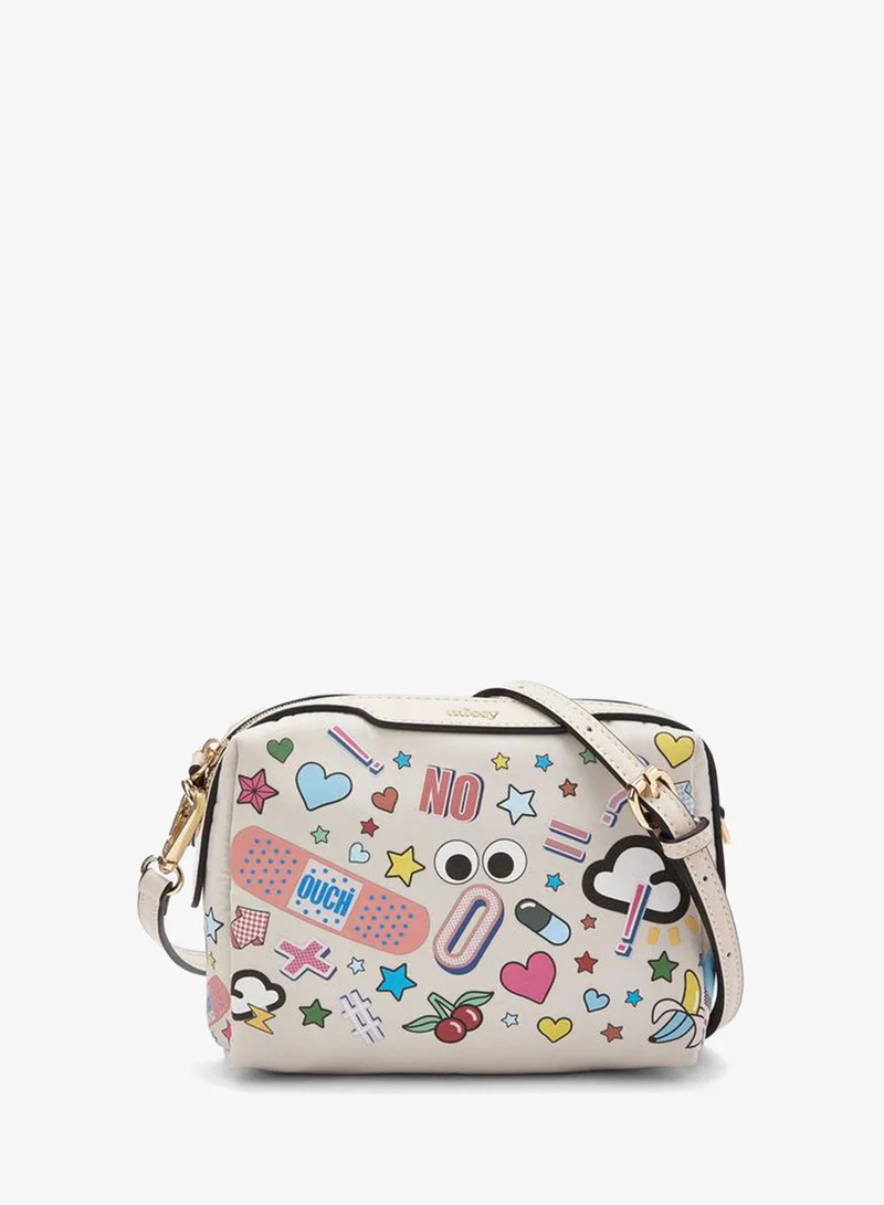 MISSY Graphic Print Crossbody Bag With Zip Closure