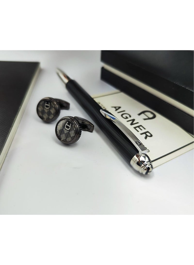 Aigner pen and cufflink