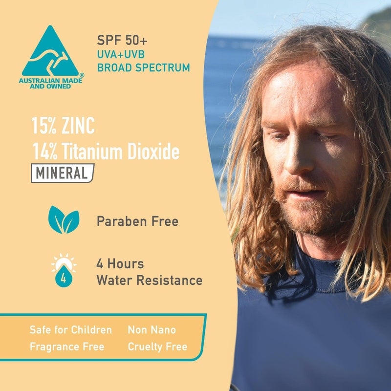 Sun Zapper Zinc Oxide Mineral Sunscreen Stick â€“ SPF 50+ Water Resistant â€“ Medium Skin Tone (Bronze/Tan) â€“ 12g (0.42 Oz) â€“ For Face & Body â€“ Adults & Kids â€“ Made in Australia - Image 3