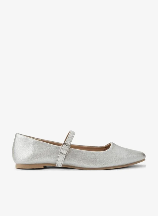 Women Buckle Closure Ballerina Shoes