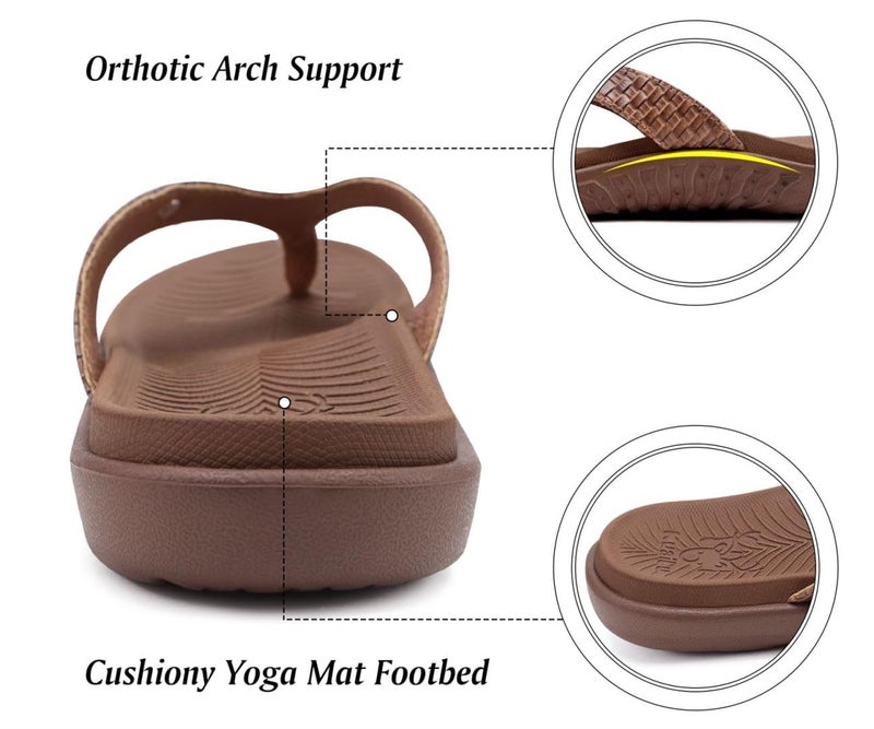 KuaiLu Womens Flip Flops Ladies Yoga Mat Comfortable Walking Thong Sandals With Plantar Fasciitis Arch Support Slip On Indoor Outdoor For Summer - Image 4