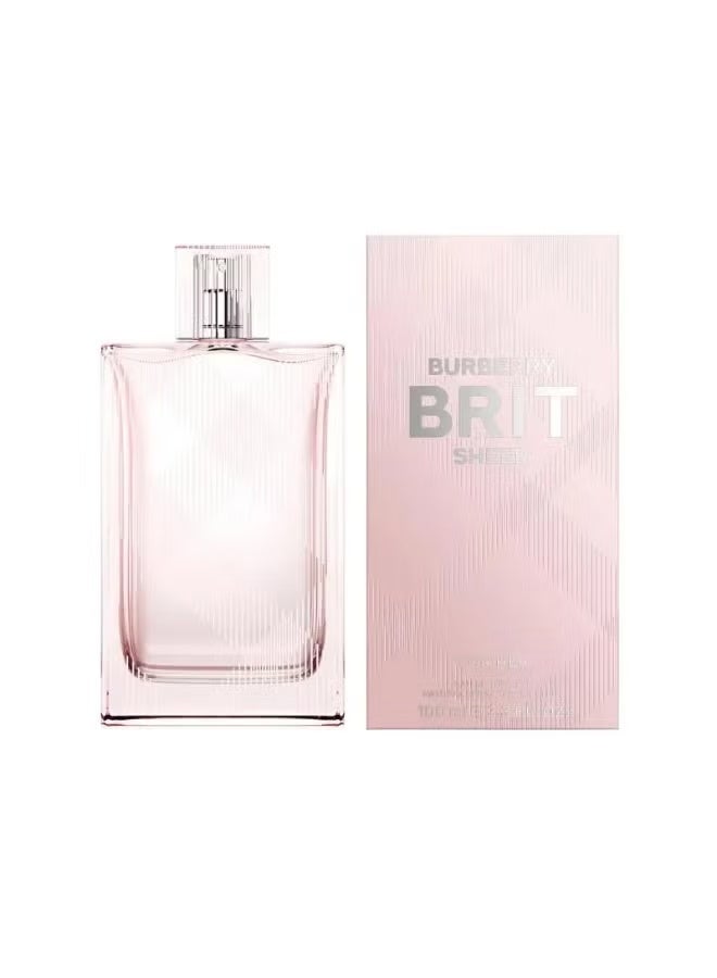 BRIT Burberry Brit Sheer Eau de Toilette – 100ml for Women – Light Fresh Fruity Floral Perfume – Elegant Daily Wear - Image 3