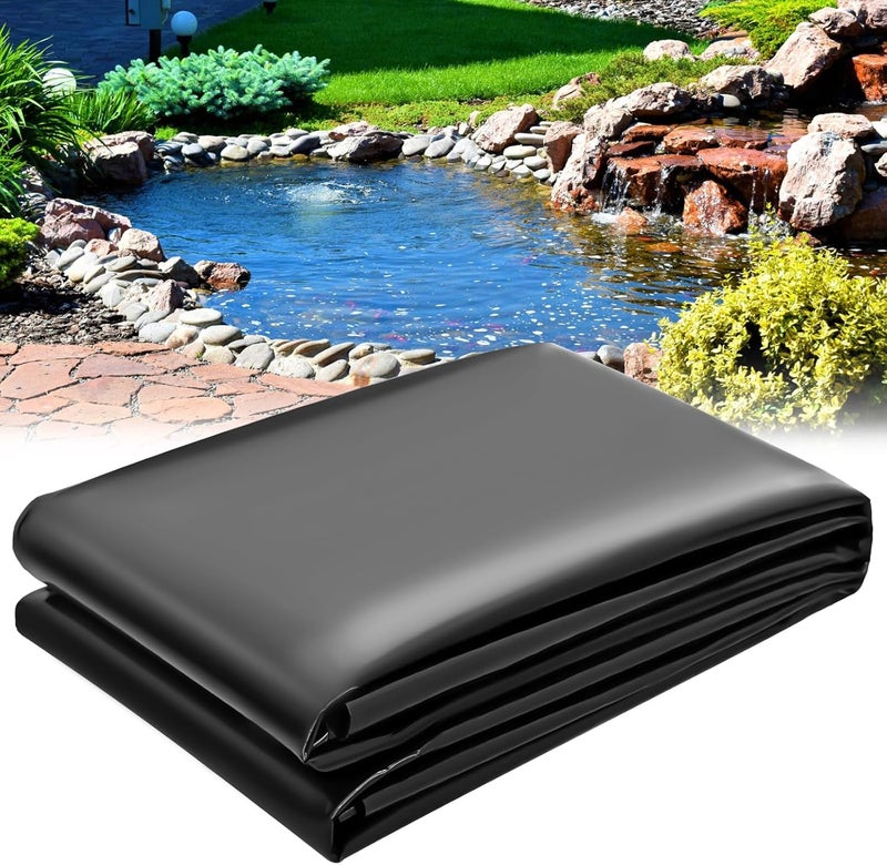 VANITURE Pond Liner, 7 x 10 FT HDPE Thick Liner, Easy Cutting, Puncture Resistant, Koi Fish Pond Liners for Outdoor Ponds, Streams, Garden Fountains, Waterfalls - Image 1