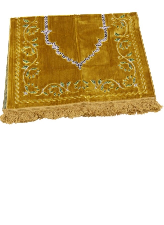 سمارت هوم - سجادة صلاه تركية كبيرة منقوشة مبطنة/شرشف صلاة 70x110 سم - Image 1