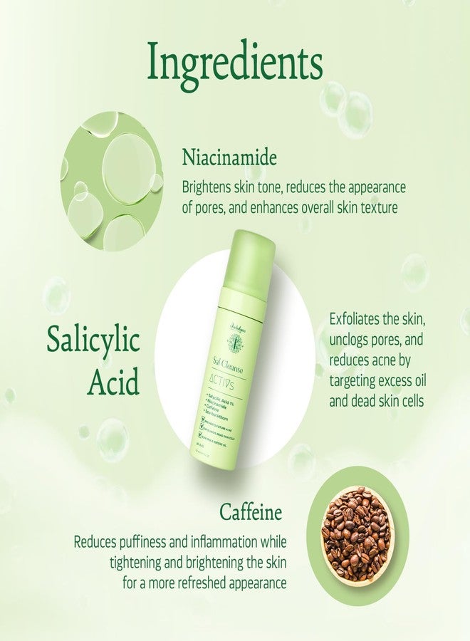أساسيات إندوليجو غسول الوجه الرغوي بحمض الساليسيليك من إندلجيو إسينشالز - سال كلينز | منظف مضاد لحب الشباب | يزيل الجلد الميت والزيوت الزائدة ويقلل الرؤوس السوداء والبثور | مناسب للرجال والنساء - 150 مل - Image 3