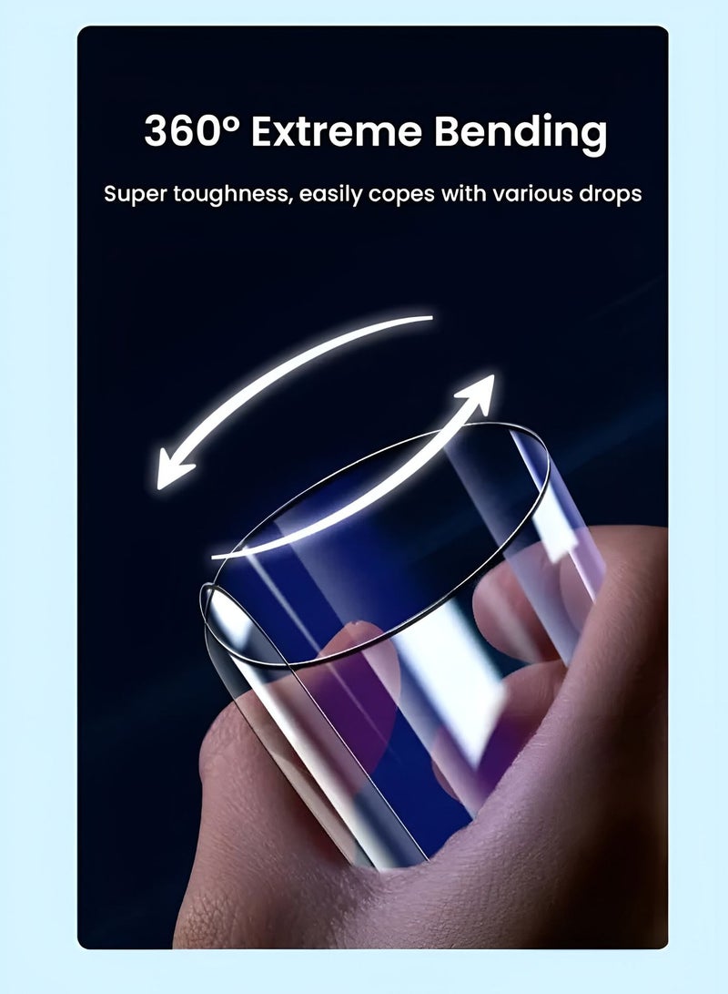 Wtech Nothing Phone (3a) 5G / 3a Pro 2025 Premium Nano Ceramic Full Glue Full Cover Matte Flexible Screen Protector (MSCNMN) - Clear/Black - Image 4