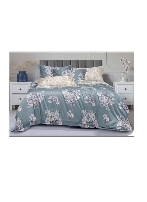 King size comforter set duvet insert 6 pieces set, 1 fixed duvet, 1 bed sheet, 4 pillow cover, size 220*240 soft comforter com52