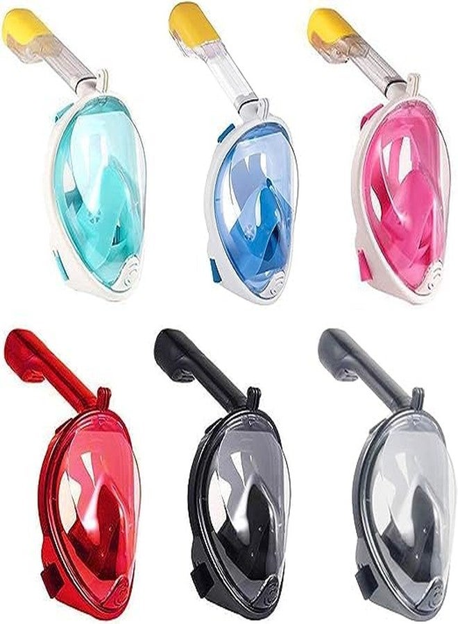 Olpad 180° Panoramic View Snorkel Mask Full Face Scuba, Dive and Swim Set for Kids Youth Adult Women Men | Easier Breath with Dry Anti-Fog Anti-Leak [Grey S/M] - Image 3