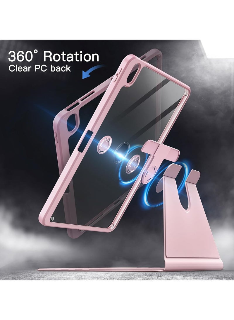 DUSALA 2 in 1 Rotating Case for iPad Air 13-Inch M3/M2 (2025/2024), with Pencil Holder,360 Degree Rotation Protective Stand Slim Cover Clear Back, Auto Wake/Sleep iPad Air 13 With Tempered Glass - Image 3
