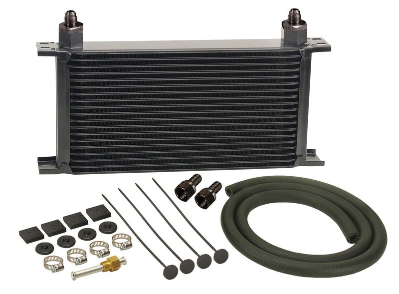 Derale 13403 Series 10000 Stacked Plate Transmission Oil Cooler 19 RowBlack