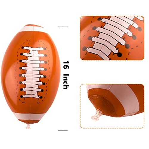 Restroma 30 Pack 16 Inch Inflatable Football Bulk Blow Up Footballs Large Inflatable Football Beach Balls for Summer Pool Beach Party Favors Sports Games - Image 5