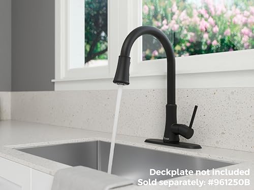 Pfister Pfirst Series Kitchen Faucet with Pull-Down Sprayer, Single Handle, High Arc, Matte Black Finish, G529PF2B - Image 4