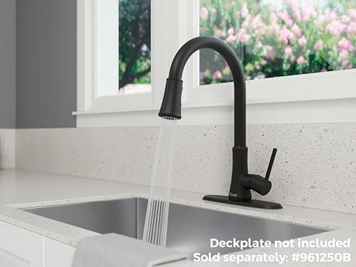 Pfister Pfirst Series Kitchen Faucet with Pull-Down Sprayer, Single Handle, High Arc, Matte Black Finish, G529PF2B - Image 2