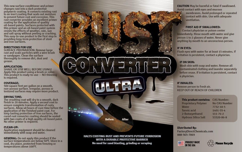 FDC Rust Converter Ultra, Highly Effective Professional Grade Rust Repair Spray (1 Gallon) - Image 2