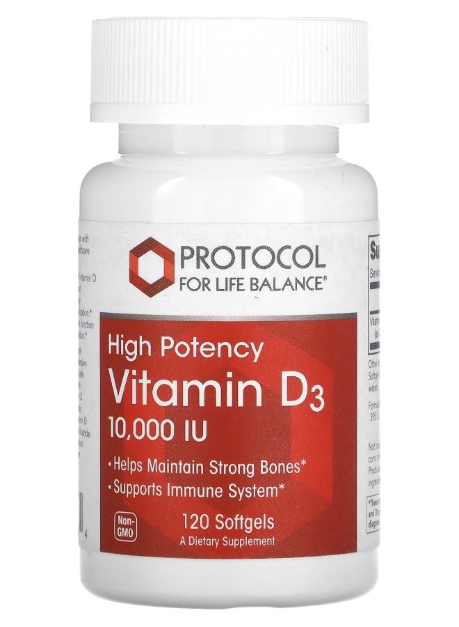 Vitamin D3 High Potency 10000 IU 120 Softgels