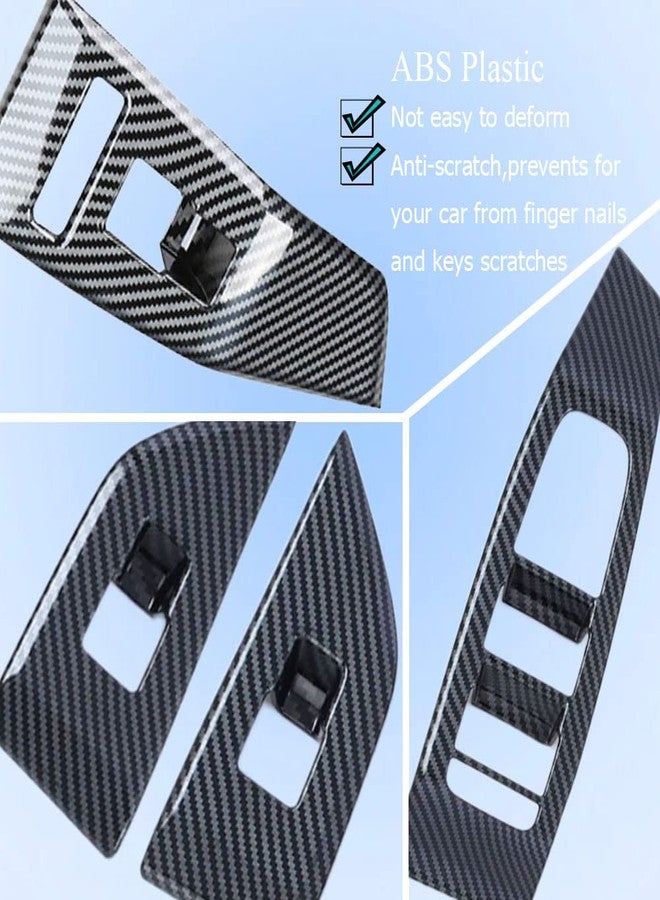 XITER 4PCS Carbon Fiber Style Window Switch Panel Cover Door Armrest Cover Window Lift Trim for Nissan Rogue 2021 2022 2023 Interior Accessories - Image 5