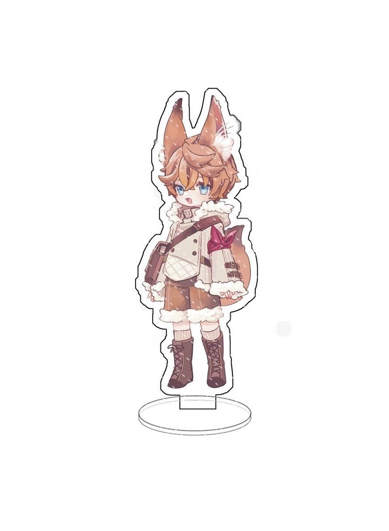 Genshin Impact Stand Figure Acrylic Ornaments Stand Model Collections Peripheral Statue Card Character Proof Series Transparent Figure Model Fans Decoration Collection Desk Decor Toys Cute(5pcs)  - Image 2