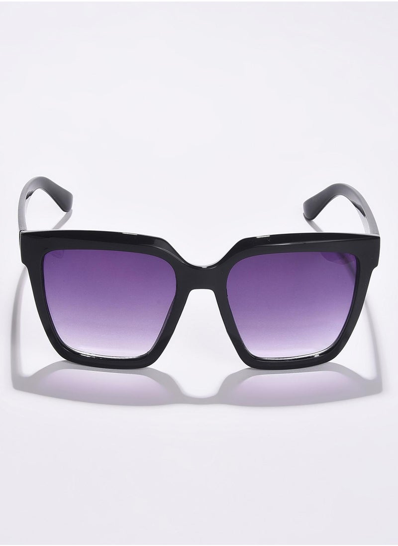 Haute Sauce Purple Lens Black Butterfly Sunglasses  - Image 1